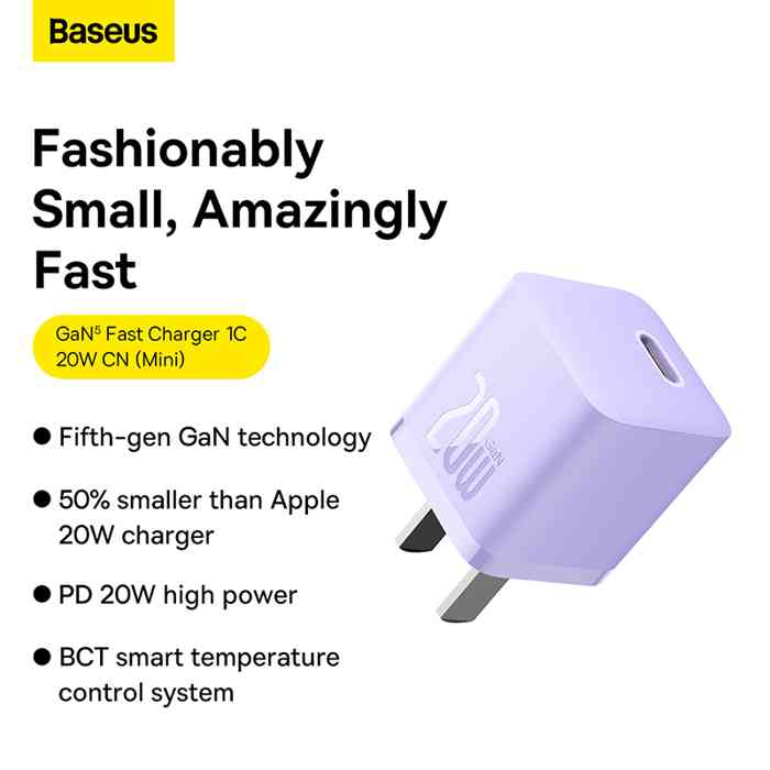 Baseus Charger 20W For Apple Iphone 14 13 12 11 Series GaN5 Fast Charger 1C CN Adapter